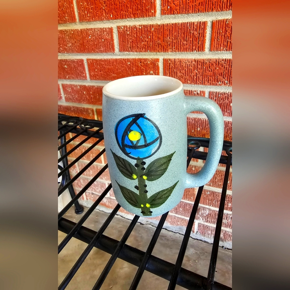 Tall vintage coffee mug coffee cup floral cup tea mug drink warehouse coffee bar